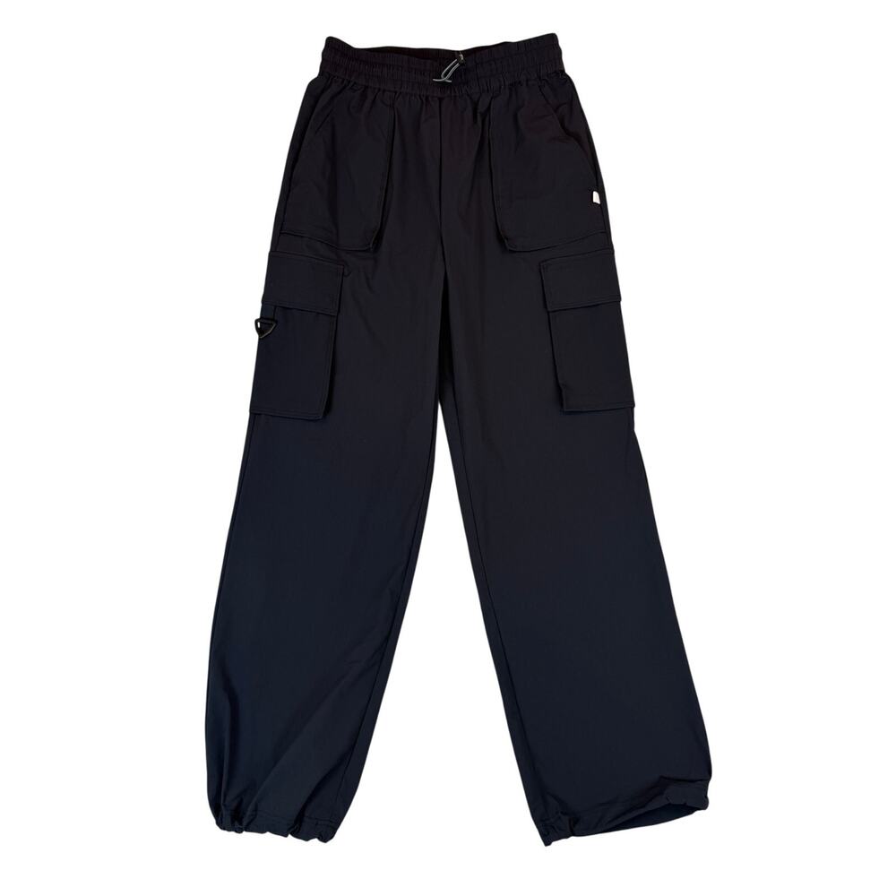 Fabletics Black Wide-Leg Cargo Jogger Pants
